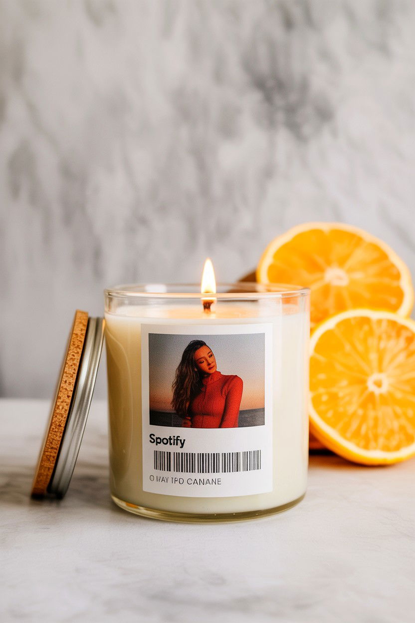 Spotify Candle Gift - 25 Valentine's Day Custom Spotify Ideas