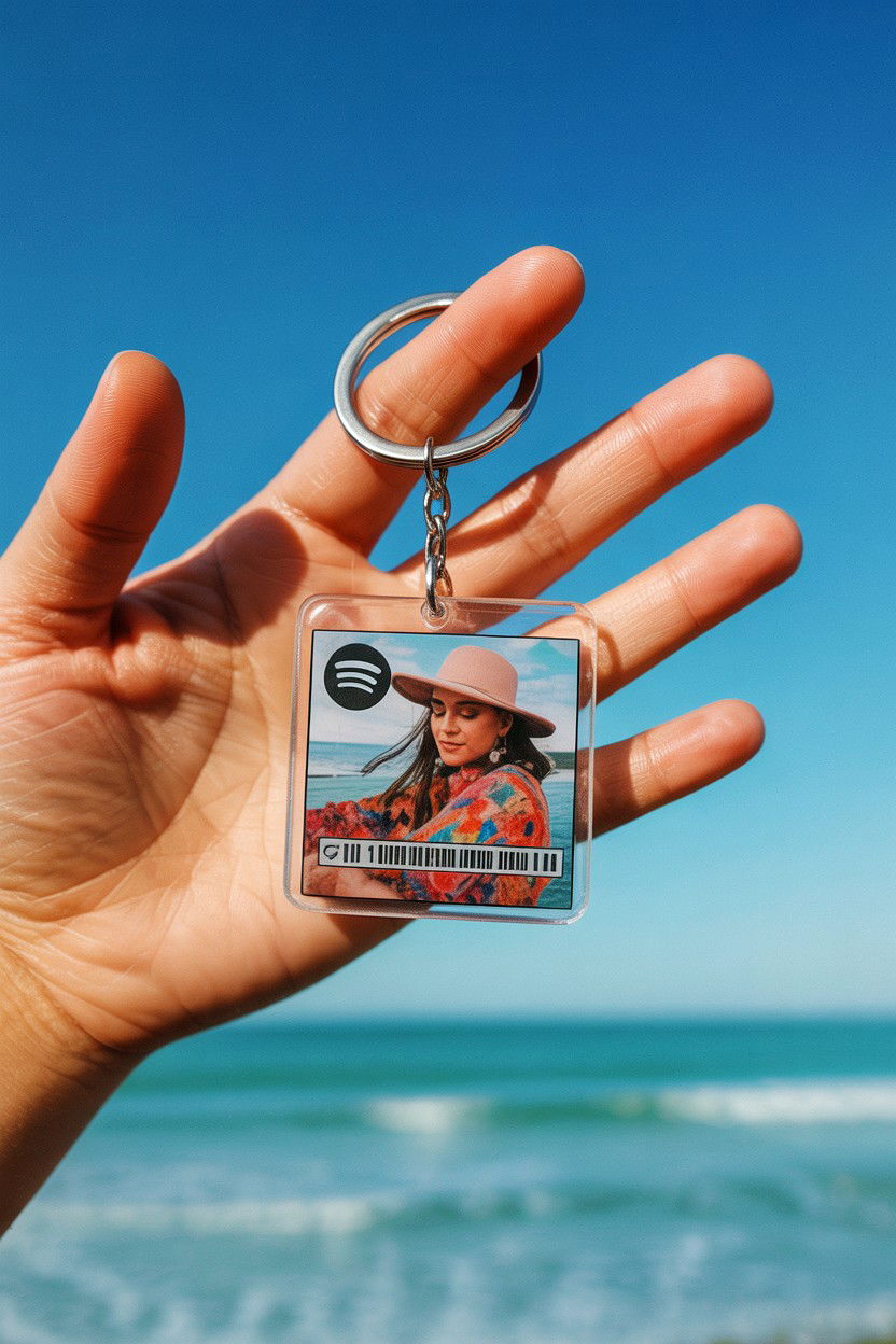 Spotify Photo Keychain - 25 Valentine's Day Custom Spotify Ideas