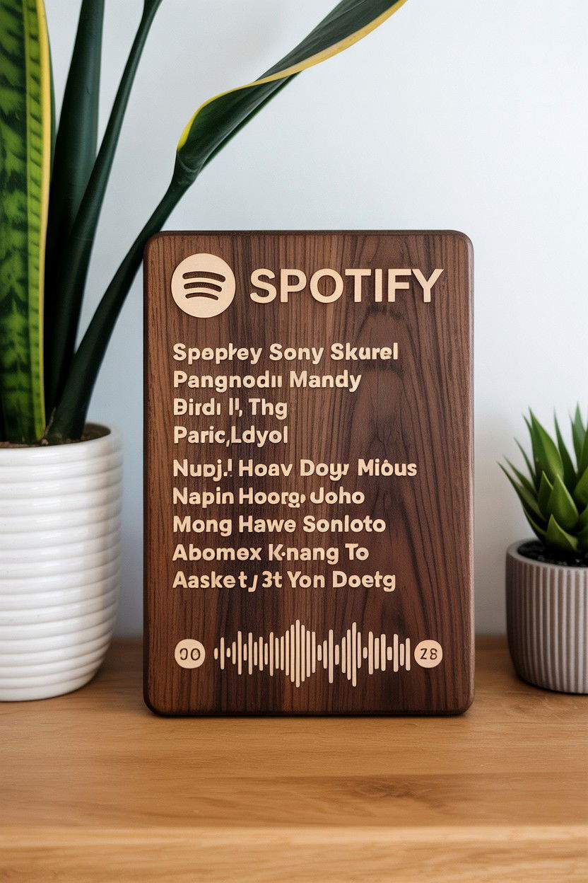 Spotify Wood Sign - 25 Valentine's Day Custom Spotify Ideas
