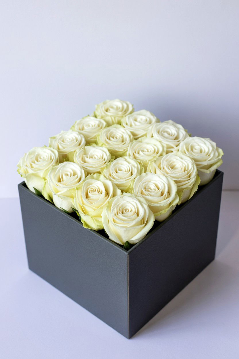 Square Flower Box - 25 Valentine's Day Flower Box Ideas