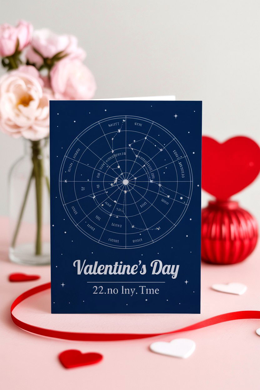 Star Map Card - 25 Valentine's Day Card Ideas for Boyfriend