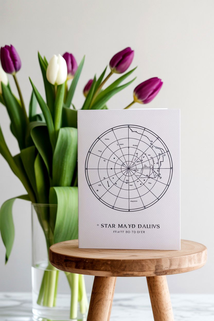 Star Map Greeting Card - 25 Valentine's Day Star Map Ideas