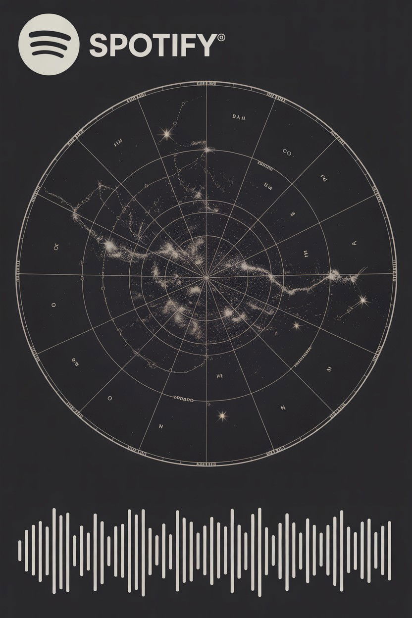 Star Map With Spotify Code - 25 Valentine's Day Star Map Ideas