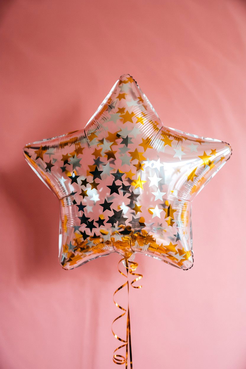 Star Shaped Confetti Balloon - 25 Valentine's Day Confetti Balloon Ideas