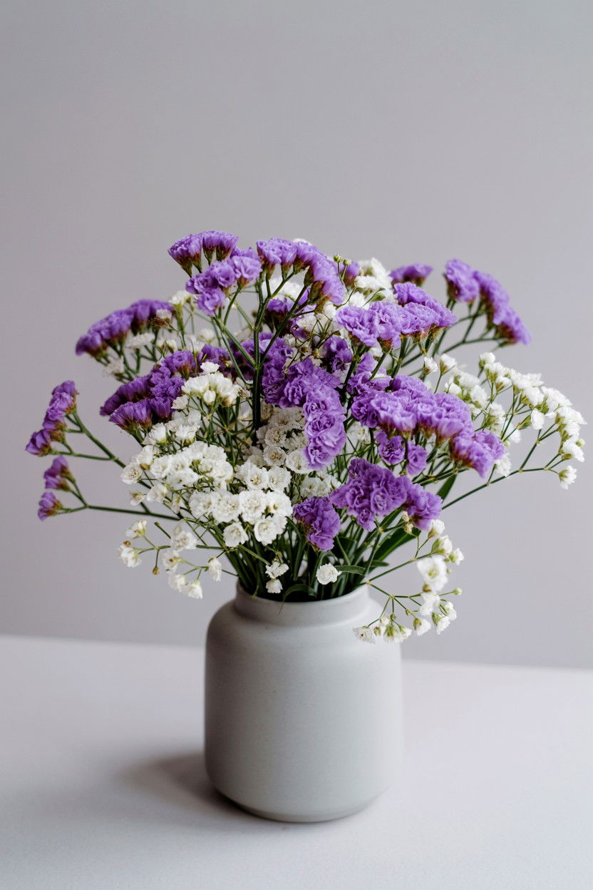 Statice And Limonium Filler Flower Mix - 25 Valentine's Day Mixed Bouquet Ideas