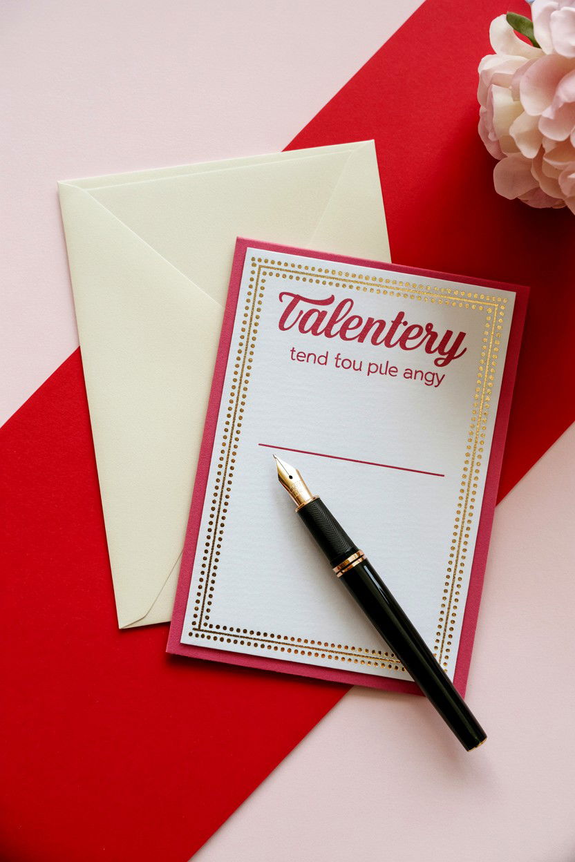 Stationery Teacher Valentine Card - 25 Valentine's Day Cards for Teachers