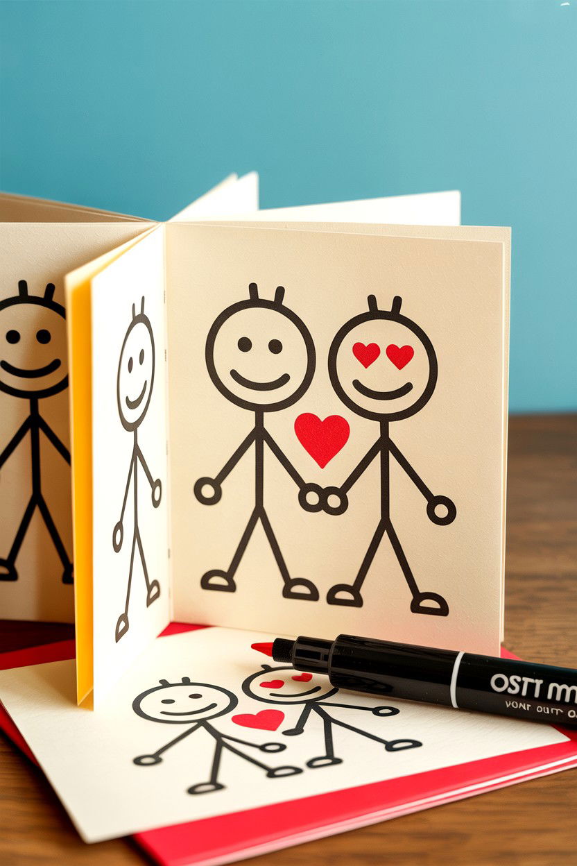 Stick Figure Love Story - 25 Valentine's Day Flip Book Ideas