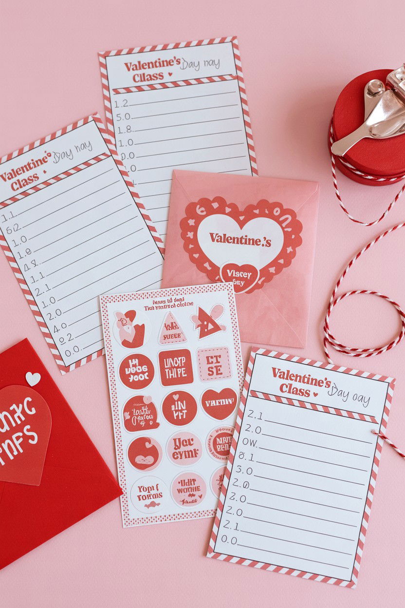 Sticker Sheet Valentine - 25 Valentine's Day Class Gift Ideas