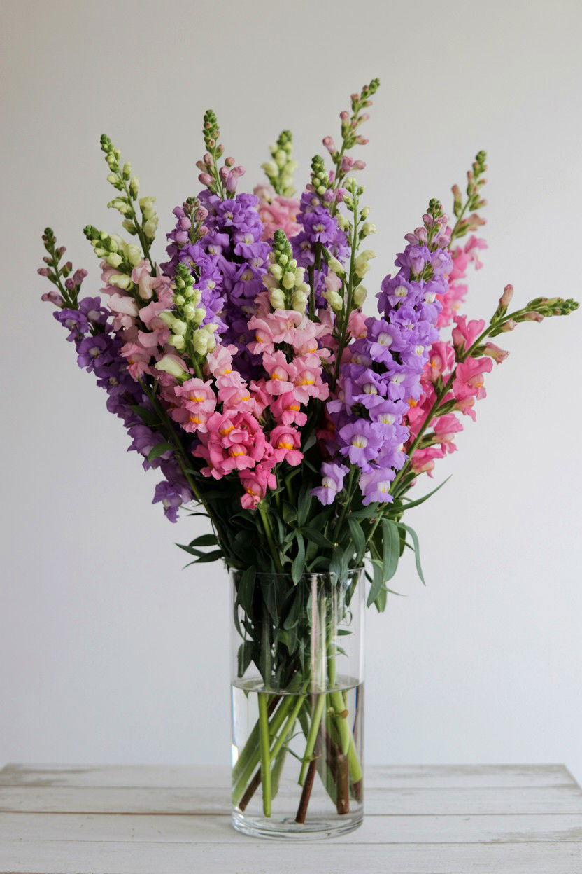 Stock Flower And Snapdragon Tall Bouquet - 25 Valentine's Day Mixed Bouquet Ideas