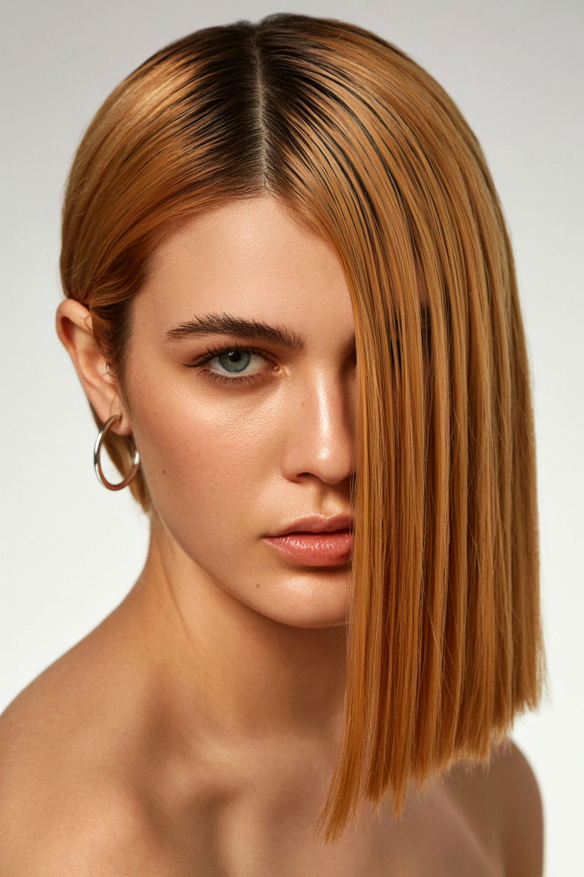 Straight Side Swept Hair - 25 Valentine's Day Side Swept Hair Ideas