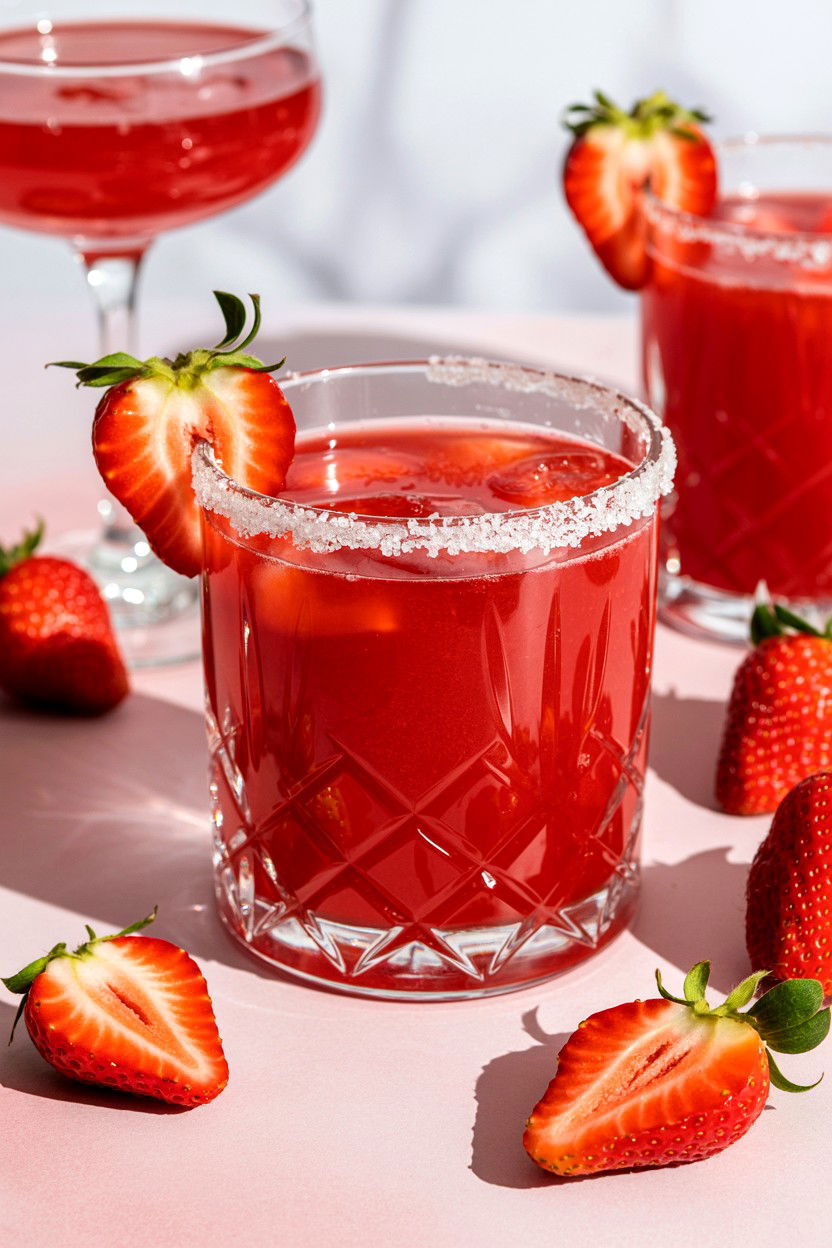 Strawberry Margarita - 25 Valentine's Day Tequila Cocktails