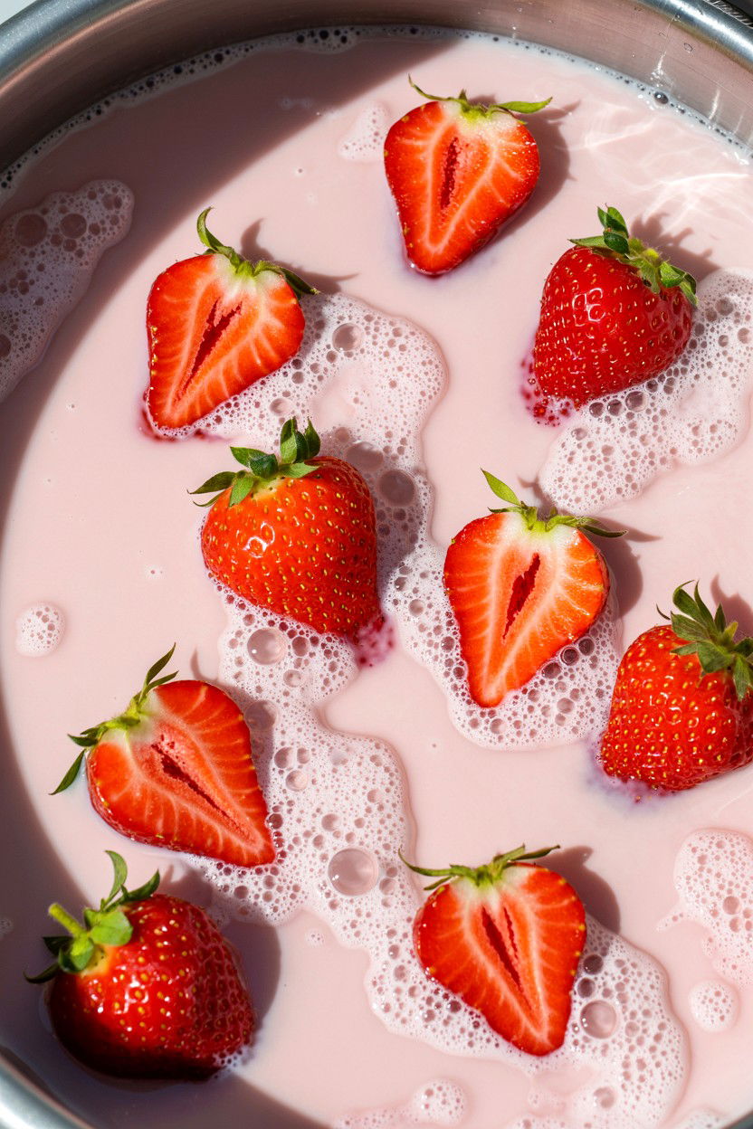 Strawberry Milk Bath - 25 Valentine's Day Bath Soak Ideas