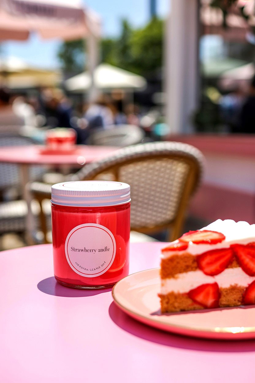 Strawberry Scented Candle - 25 Candle Valentine's Day Gifts for Her