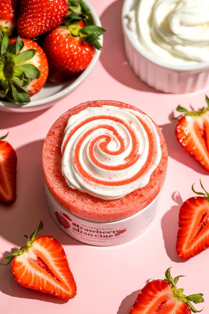 Strawberry Shortcake Scrub - 25 Valentine's Day Body Scrub Ideas