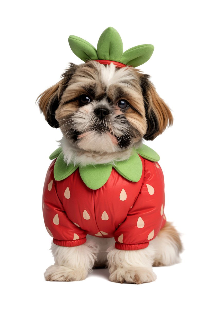 Strawberry pet outfit - 25 Valentine's Day Pet Costume Ideas