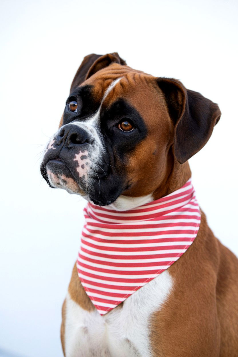 Striped Dog Bandana - 25 Valentine's Day Dog Bandana Ideas
