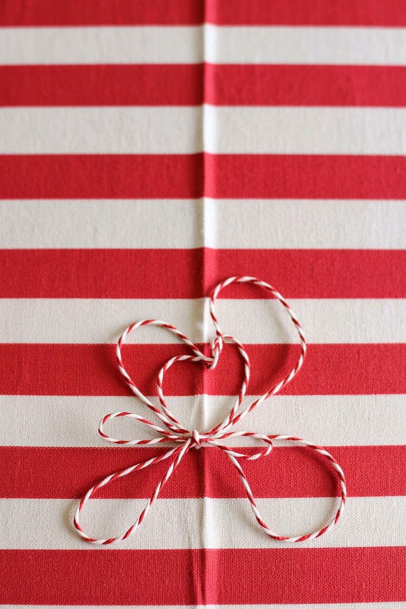 Striped Valentine Table Runner - 25 Valentine's Day Table Runner Ideas