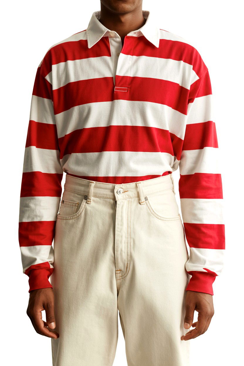 Striped rugby shirt - 25 Valentine's Day Preppy Outfits