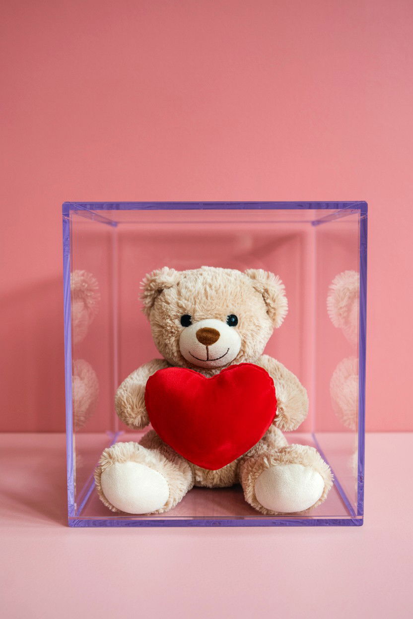 Stuffed Animal Box - 25 Valentine's Day Clear Box Ideas