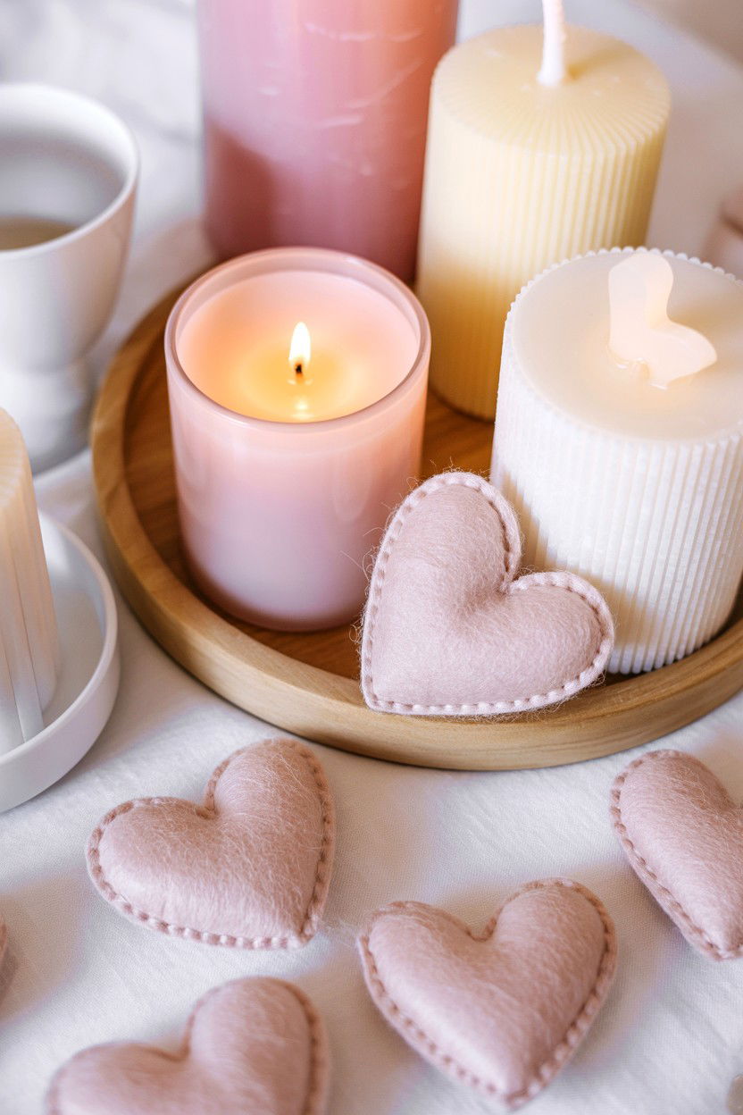 Subtle Pink Neutral Decor - 25 Neutral Valentine's Day Tiered Tray Ideas