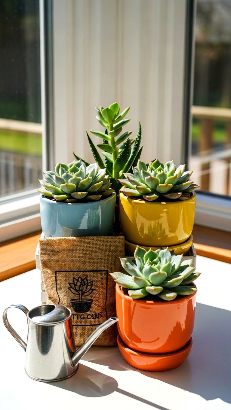 Succulent Gift Basket - 25 valentine's day basket ideas