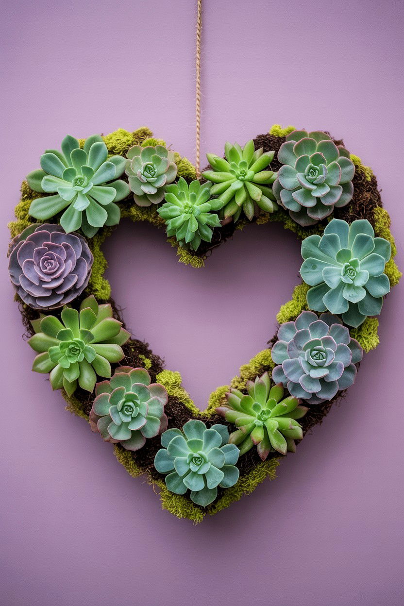 Succulent Heart Wreath