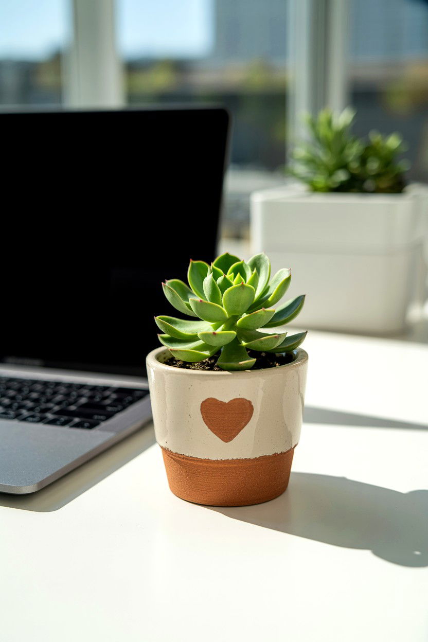 Succulent Plant Pot - 25 Cheap Valentine's Day Gift Ideas