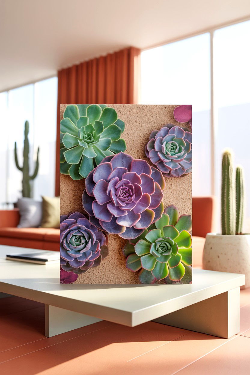 Succulent Valentine Card - 25 Floral Valentine's Day Card Ideas