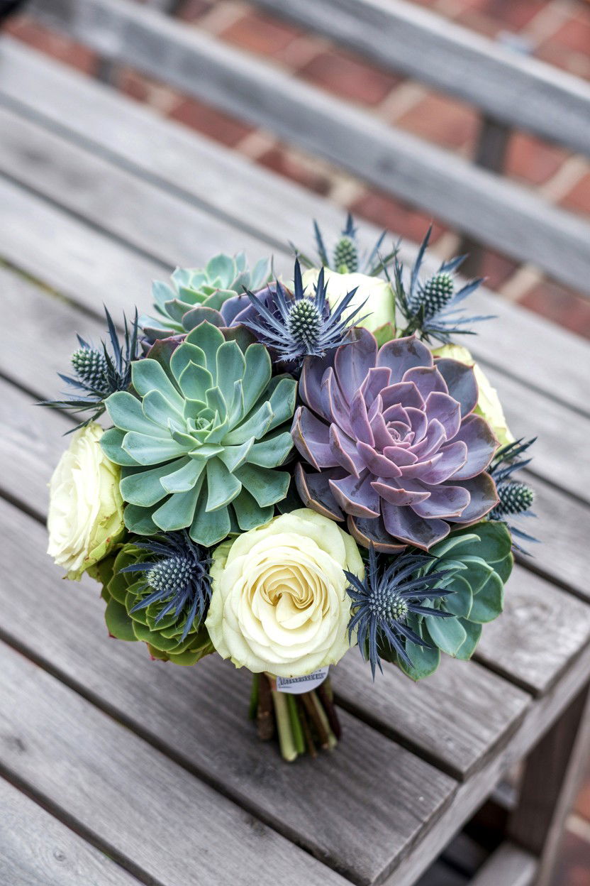 Succulent bouquet - 25 Valentine's Day Bouquet Ideas