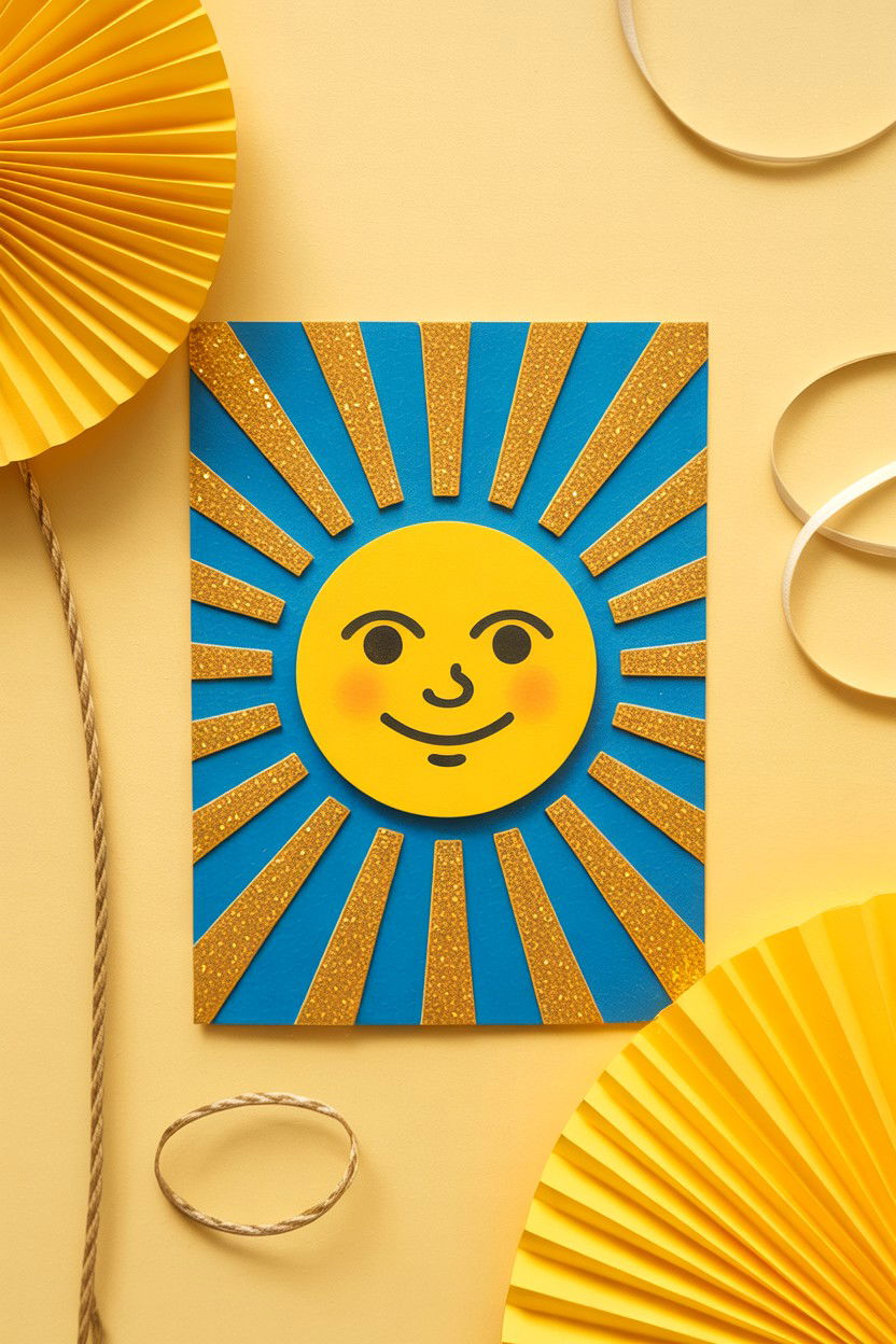 Sun Themed Card - 25 Valentine's Day Teacher Card Ideas