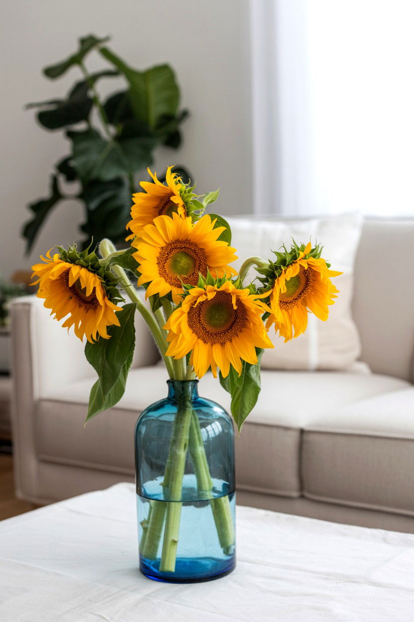 Sunflower Bouquet - 25 Budget Valentine's Day Flower Ideas