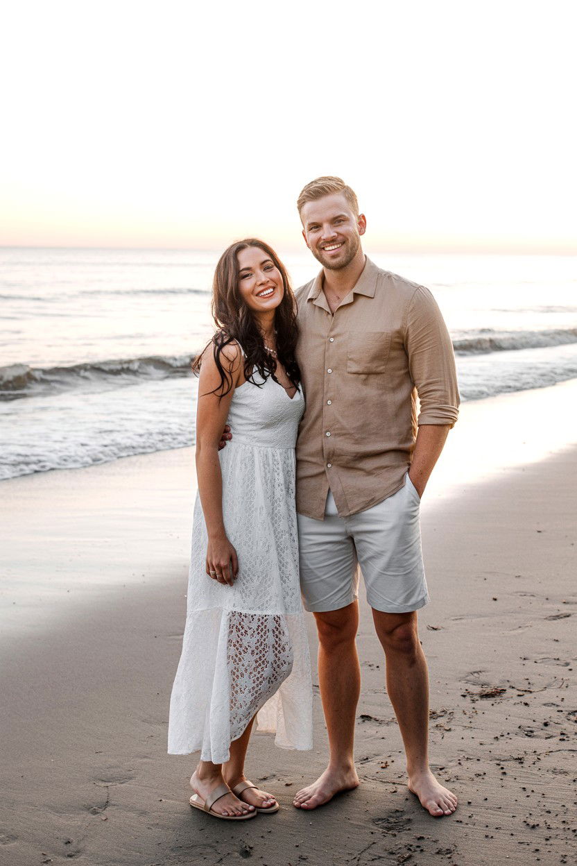 Sunset Beach Engagement Photos - 25 Valentine's Day Engagement Photo Ideas