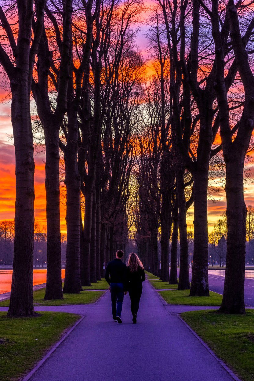 Sunset Park Walk - 25 Budget Valentine's Day Ideas