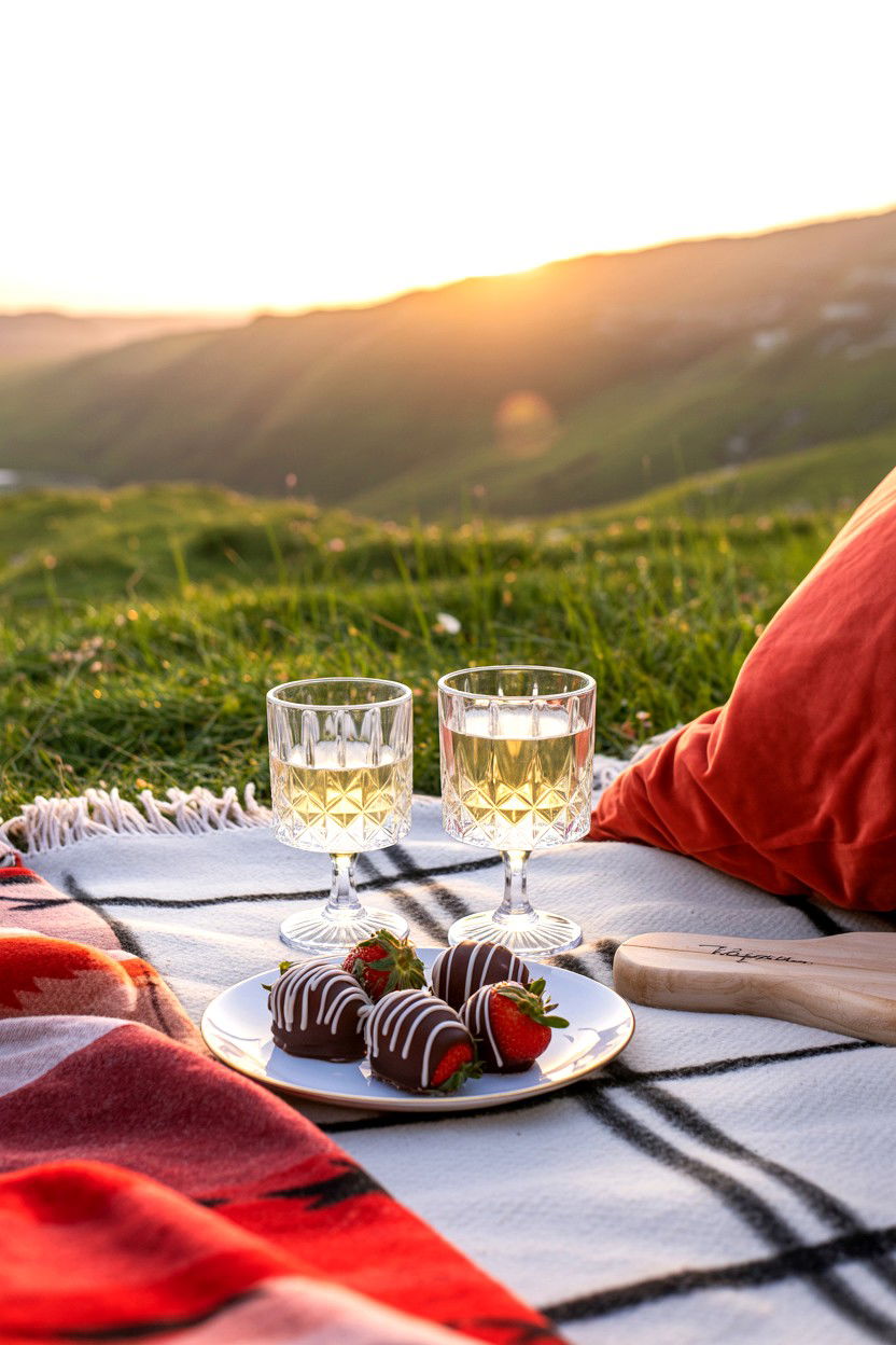 Sunset Picnic Spot - 25 Valentine's Day Romantic Gesture Ideas