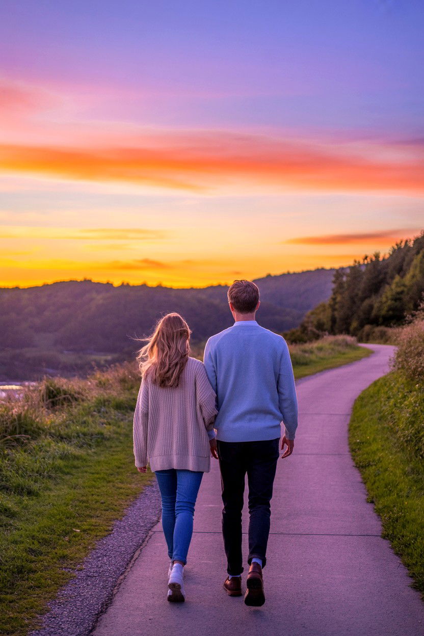 Sunset Walk - 25 Valentine's Day Ideas for Parents