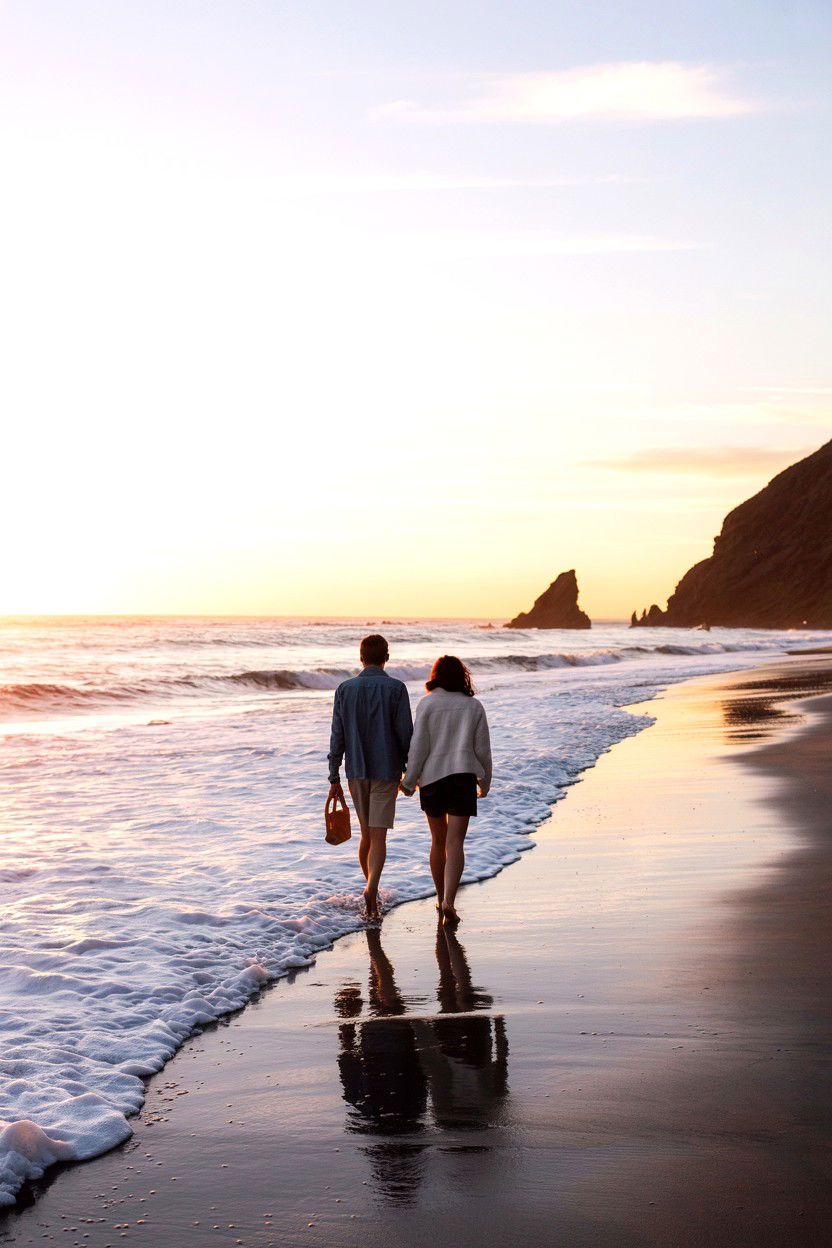 Sunset beach walk - 25 Valentine's Day Surprise Ideas for Husband