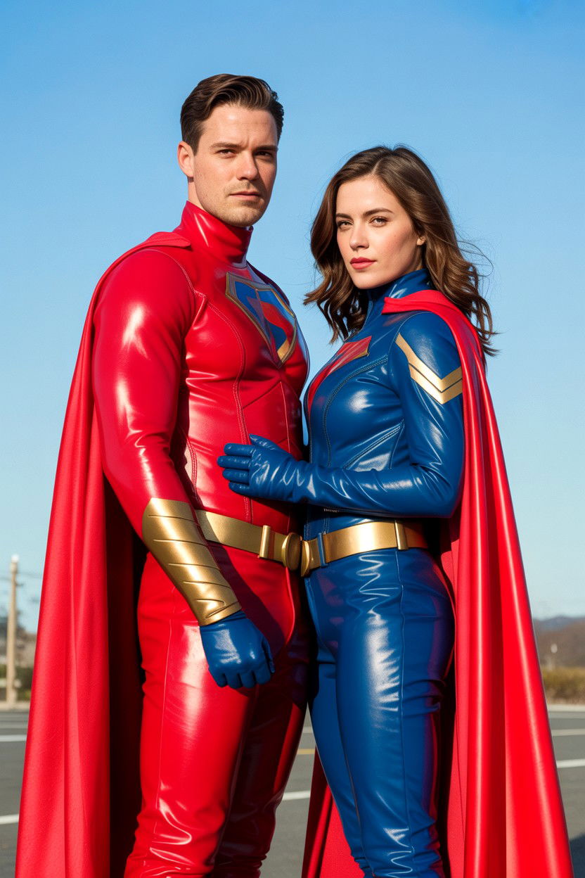 Superhero Couple Portrait - 25 Valentine's Day Caricature Gift Ideas