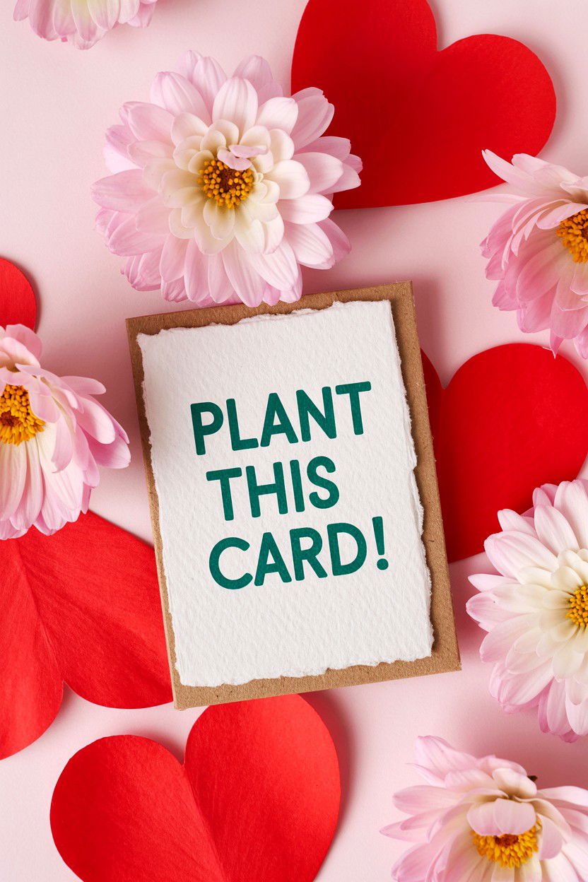 Sustainable Seed Paper Card - 25 Valentine's Day Card Ideas for Girlfriend
