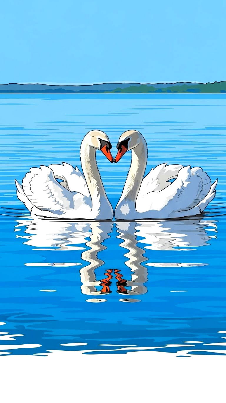 Swan Love Sketch - 25 valentine's day drawings