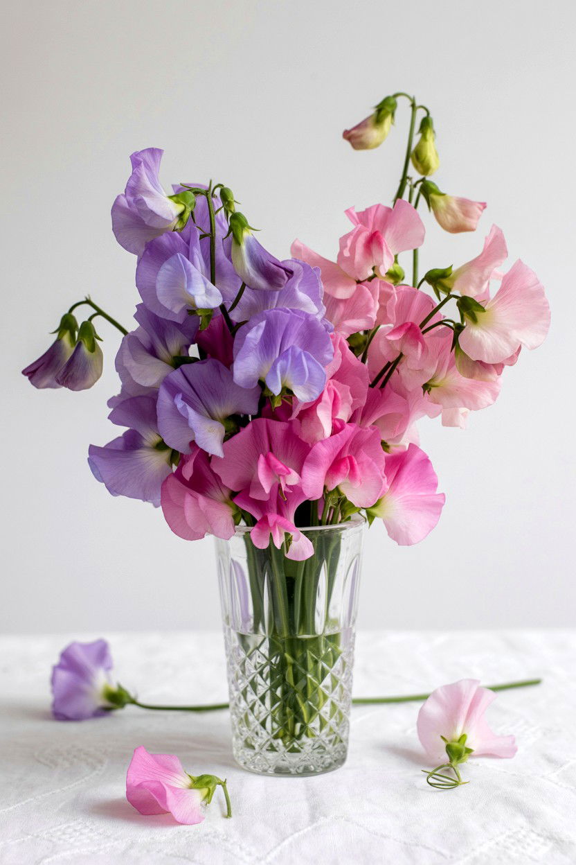 Sweet Pea Bouquet - 25 Valentine's Day Flower Arrangement Ideas