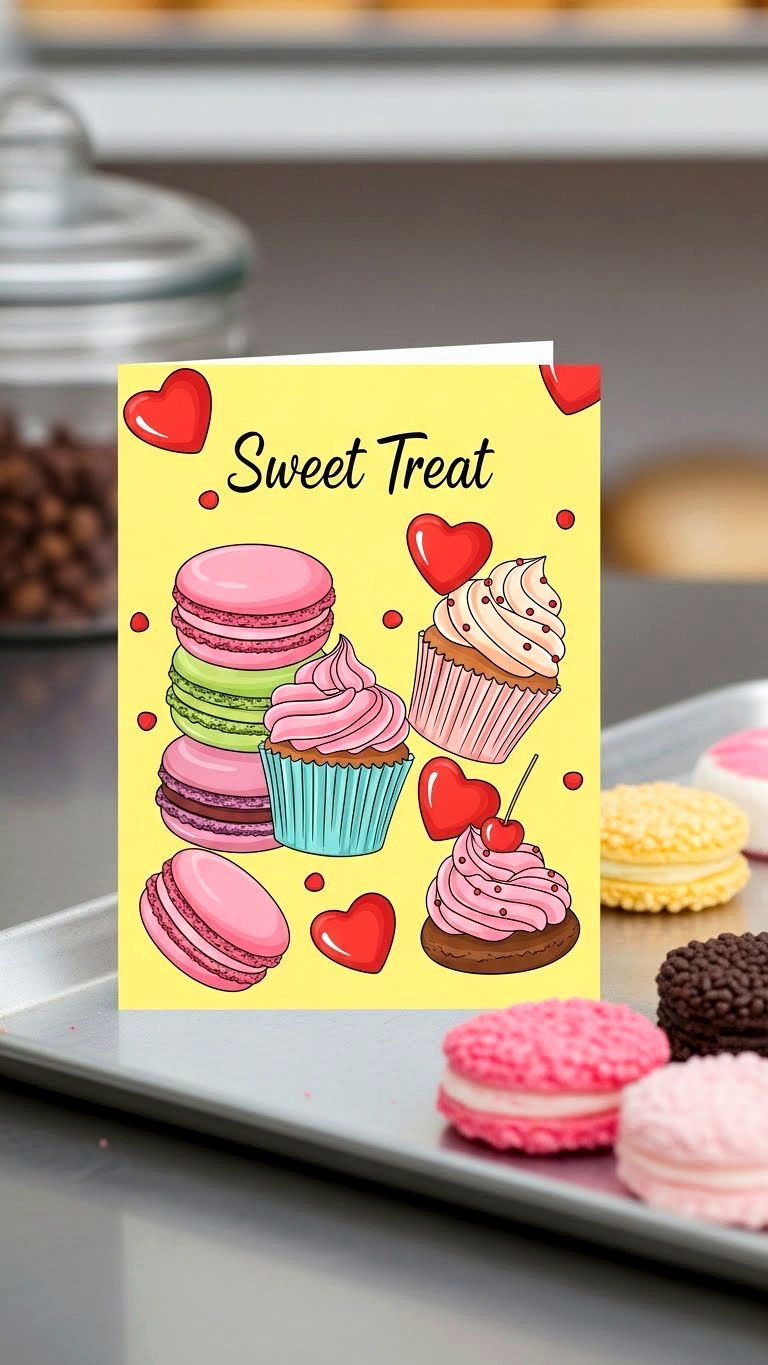 Sweet Treat Illustration Card - 25 valentine's day card designs