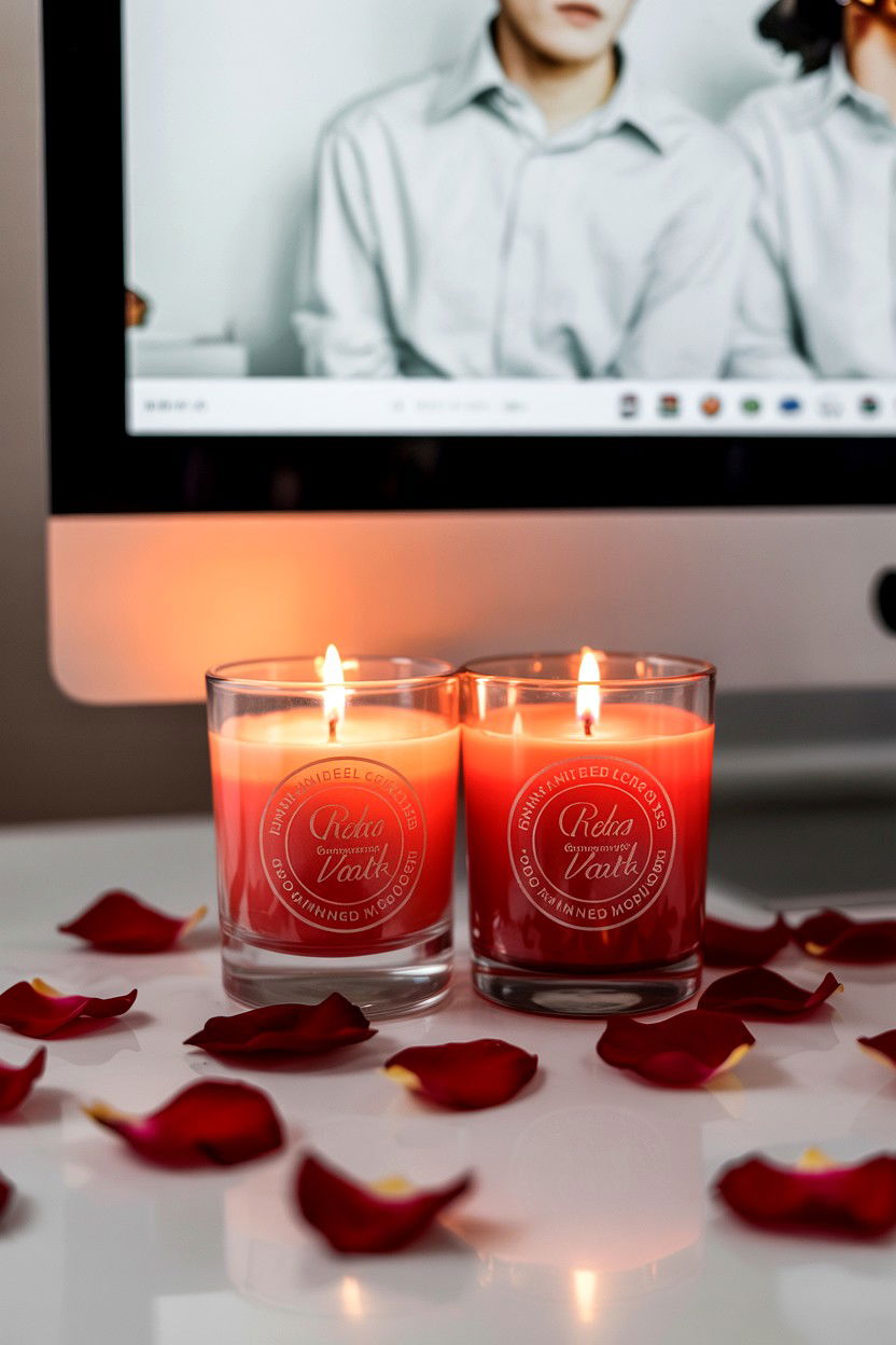 Synchronized Candle Lighting - 25 Long Distance Valentine's Day Watch Party Ideas