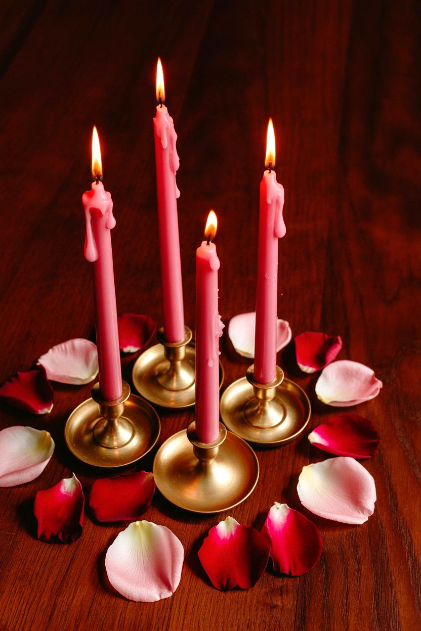 Taper Candles - 25 Glam Valentine's Day Decor Ideas