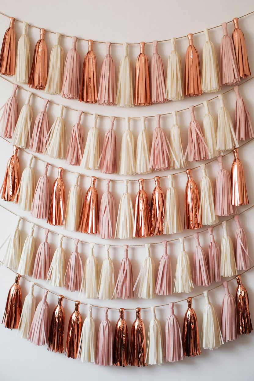 Tassel Garland Wall - 25 Valentine's Day Wall Decor Ideas