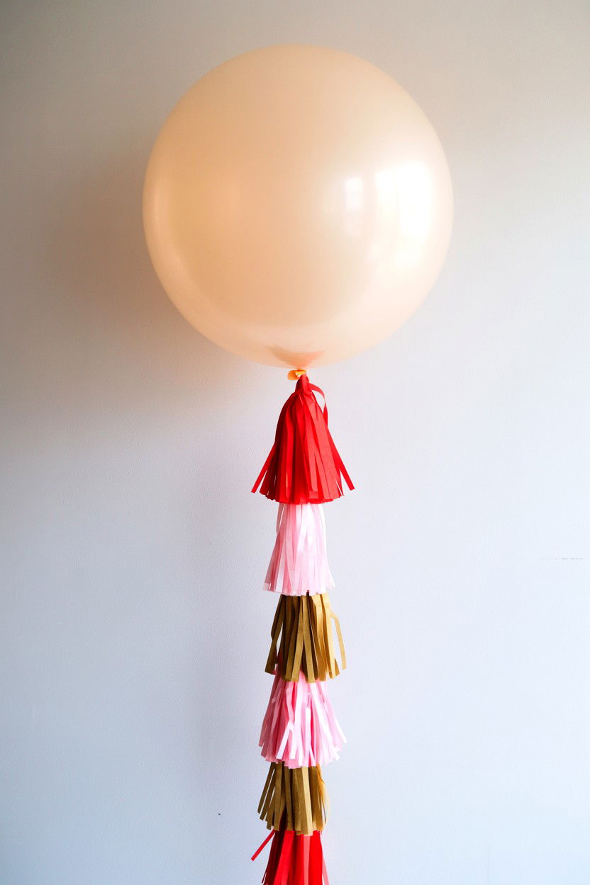 Tassel Tail Balloon - 25 Valentine's Day Balloon Ideas