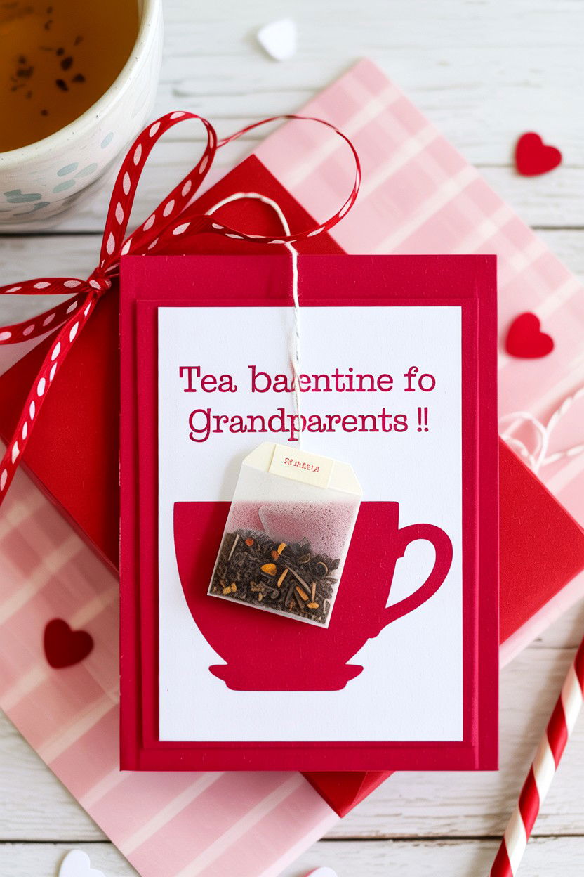Tea Bag Valentine - 25 Valentine's Day Cards for Grandparents