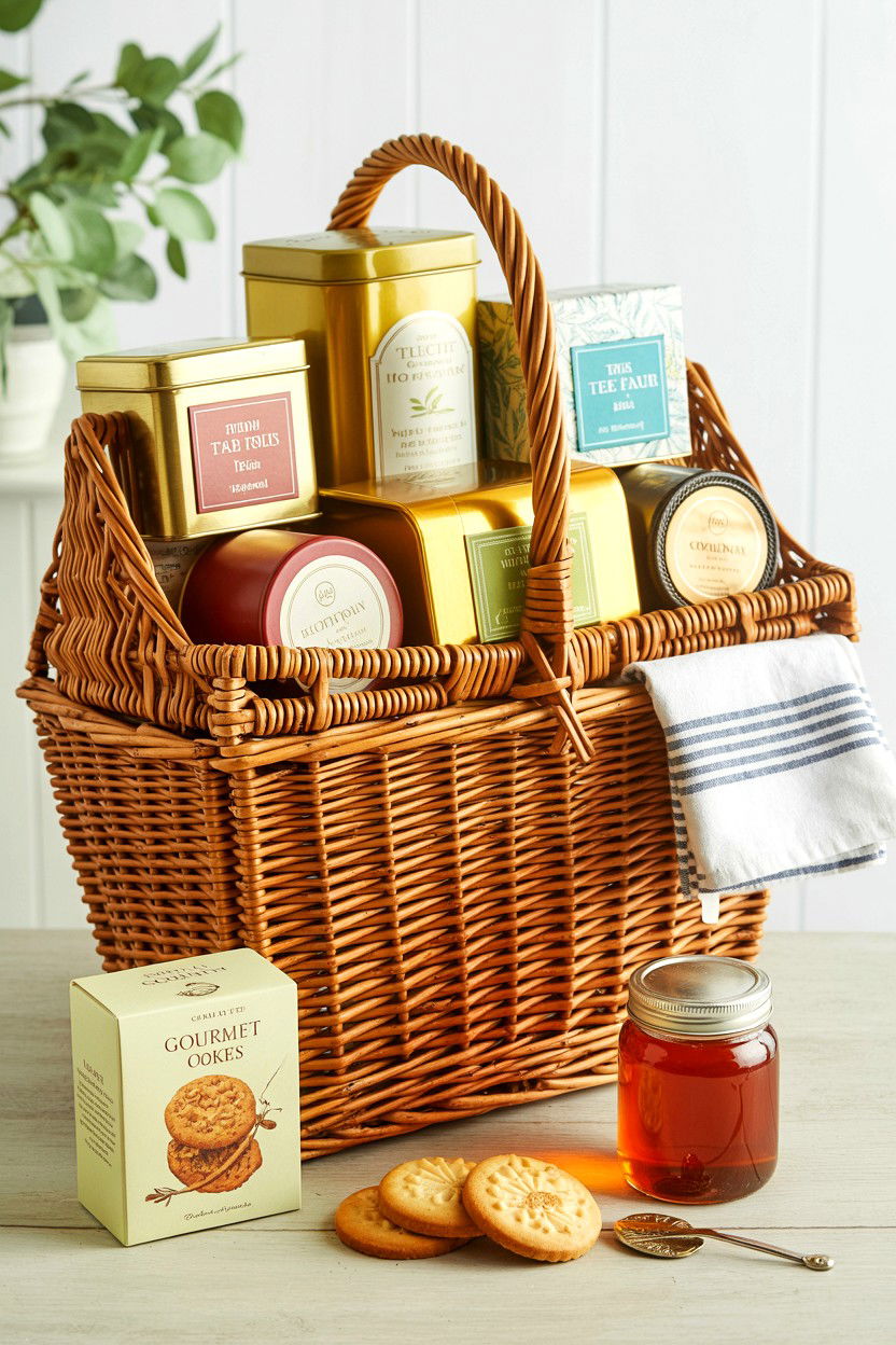 Tea Gift Basket - 25 Tea Lover Valentine's Day Gifts for Her