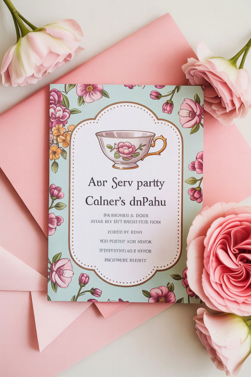 Tea party invitation - 25 Valentine's Day Party Invitation Ideas
