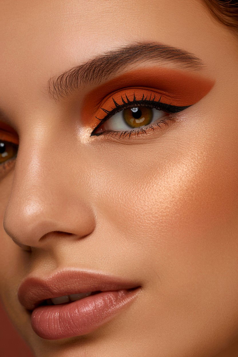 Terracotta Matte Eyeshadow - 25 Matte Valentine's Day Makeup Ideas