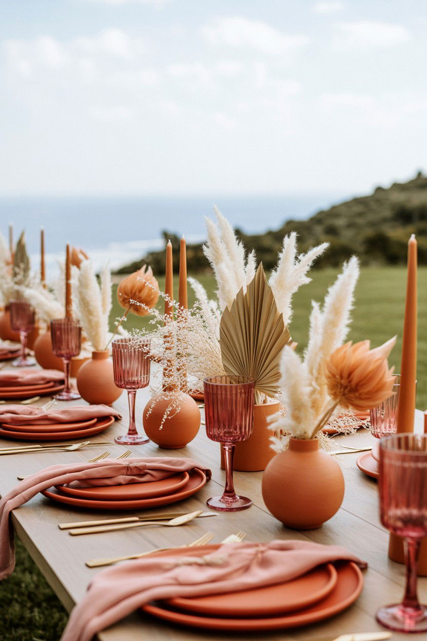 Terracotta and Blush Wedding - 25 Valentine's Day Wedding Color Ideas